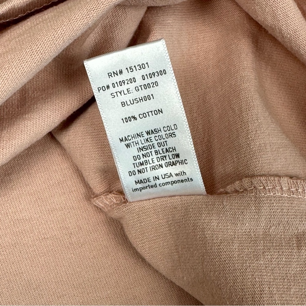 Good American Size 2 Pink T-shirt Rose Gold Medium Med NWT - Picture 5 of 9